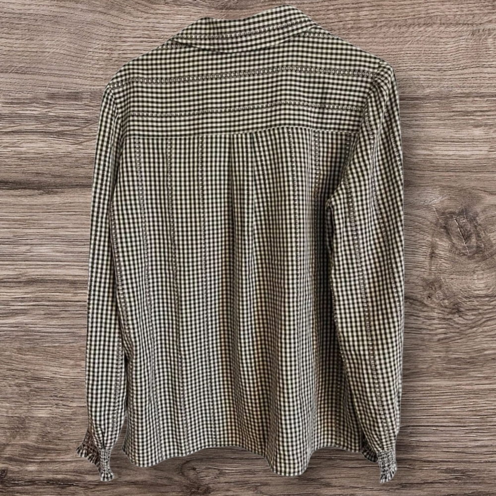Max Studio Checkered Button Up - Picture 4 of 4